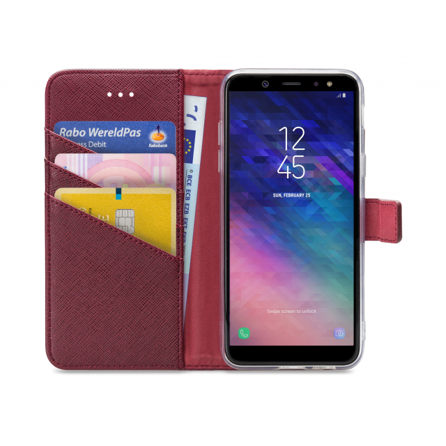 My Style Flex Wallet for Samsung Galaxy A6 2018 Bordeaux