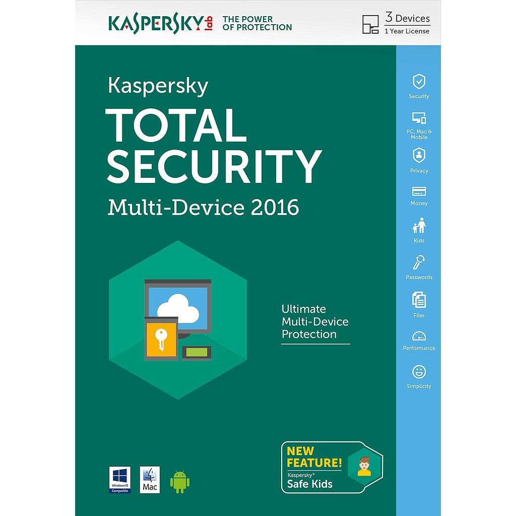 Kaspersky Total Security Multi-Device 1-Devices 1 jaar verlenging