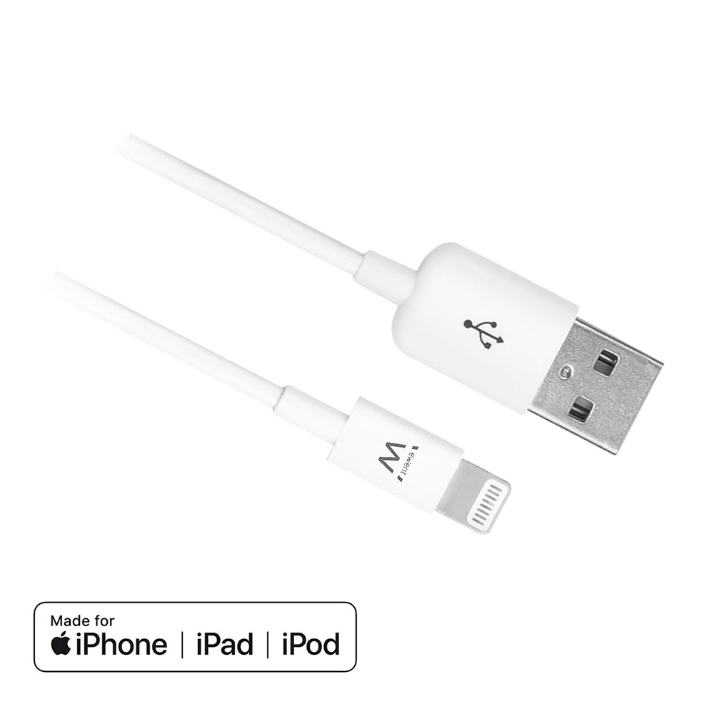 Ewent 1 meter, USB naar Apple lightning laad- en sync kabel, USB A male naar Lightning connector, MFI gecertificeerd