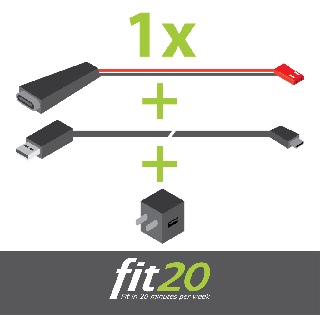fit20 Batterij Vervanger USB met adapter