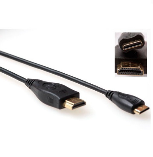 ACT HDMI High Speed with Ethernet 0.5m HDMI-A male - HDMI-C male