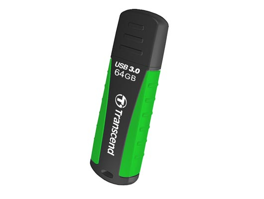 TRANSCEND JetFlash 810 64GB USB 3.0 Flash Drive 80MB/s Water Resistant Green