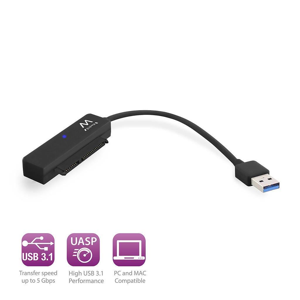 Ewent 2.5" SATA HDD SSD naar USB 3.1 Gen1 adapterkabel, USB 3.1 Gen