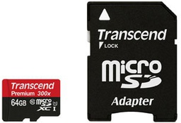 [TS64GUSDU1 ] Transcend microSDHC 64GB Class 10/UHS-I met adapter