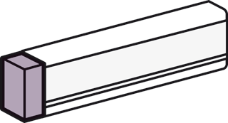 [075612] Legrand/ Van Geel DLP Snap on eindschot wandgoot/zuil symmetrisch