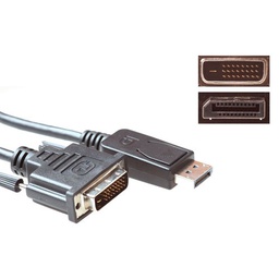 [AK3995] ACT Verloopkabel DisplayPort male naar DVI male 1.80 m