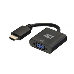 [AC7535] ACT 0,15 meter, HDMI-A male naar VGA female adapter, met audio