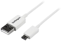 [USBPAUB1MW] StarTech.com 1m White Micro USB Cable - A to Micro B