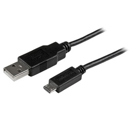 [USBAUB3MBK] StarTech.com 3m Mobile Charge Sync USB to Slim Micro USB Cable for Smartphones and Tablets