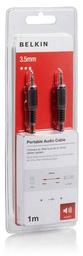 [F3Y111BF1M] BELKIN Cable Audio 3.5mm M/M 1M Portable