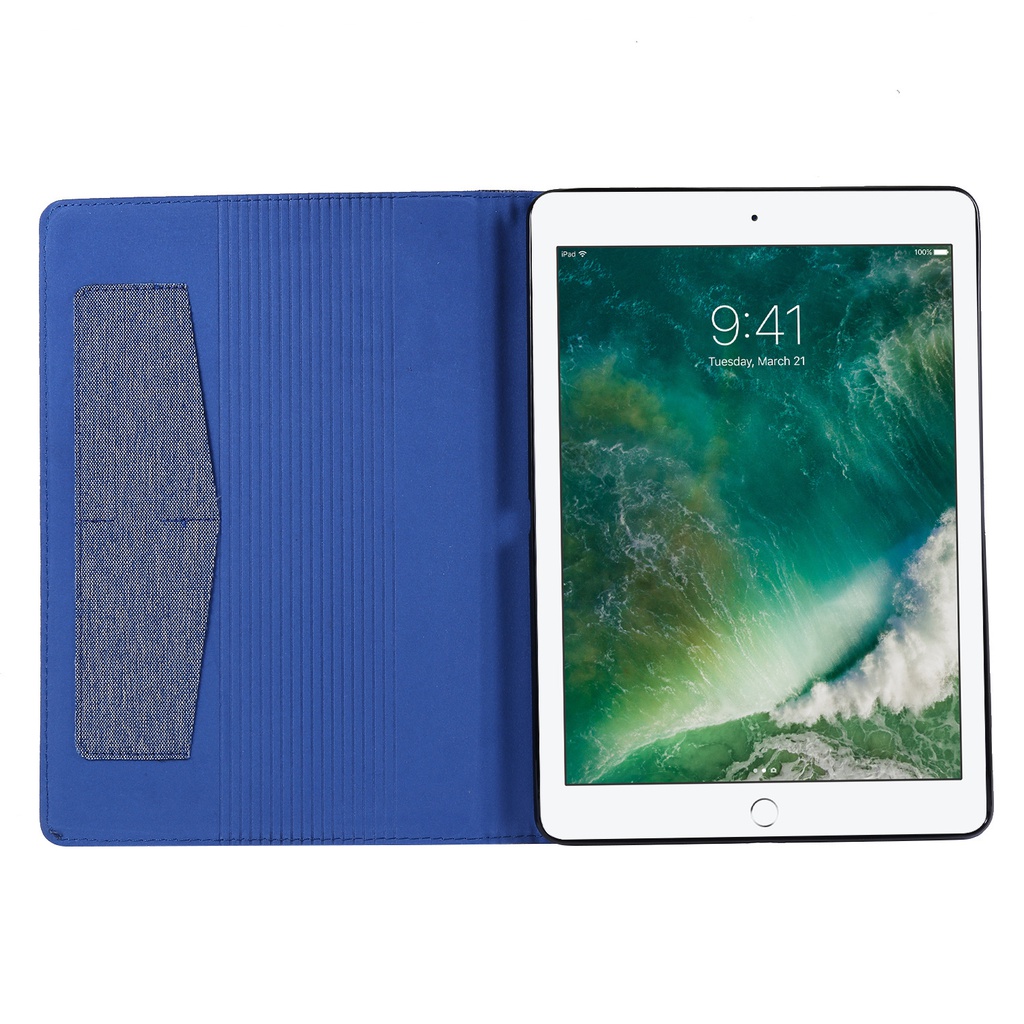 iPad 2020 hoes - 10.2 inch - Book Case met Soft TPU houder - Blauw