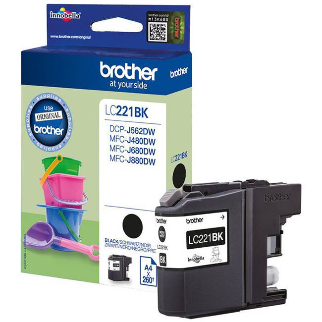 Brother Ink Cartridge LC-221BK Zwart
