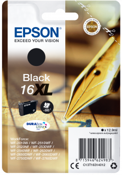 Epson Workforce 16XL (T1631) DURABrite Ultra Ink (Zwart)