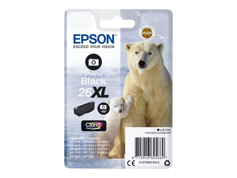 Epson 26XL inktcartridge fotozwart high capacity
