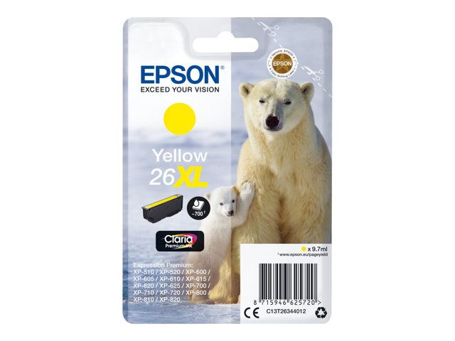 Epson 26XL inktcartridge geel high capacity