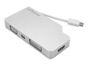 StarTech.com Aluminium A/V reisadapter: 4-in-1 USB-C naar VGA, DVI, HDMI of mDP