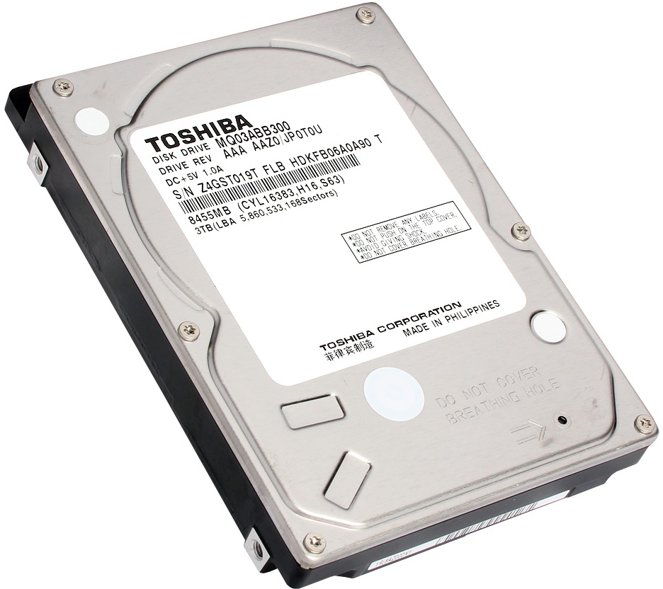Toshiba MQ03ABB300 3 TB 2.5" Internal Hard Drive - SATA - 5400rpm - 16 MB Buffer