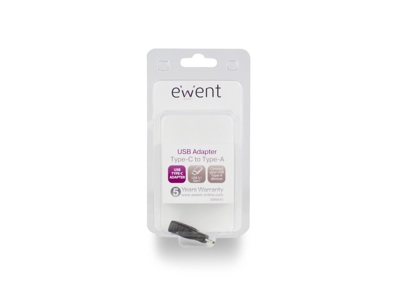 Ewent - USB-adapter - USB-C (M) naar USB type A (V) - USB 3.1 Gen1 - zwart