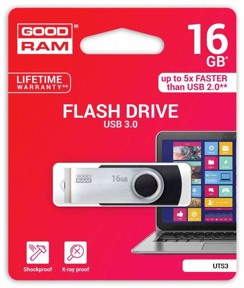 Goodram Flashdrive 'Twister' 16GB USB3.0 Black