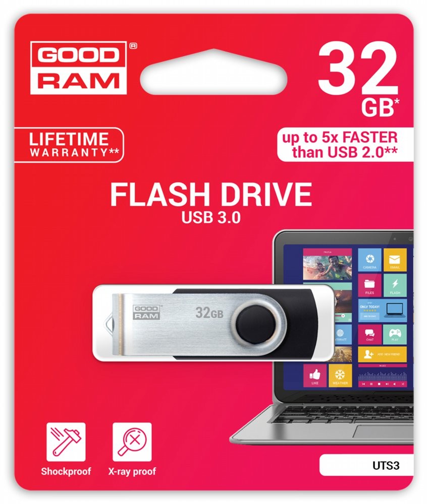 Goodram Flashdrive 'Twister' 32GB USB3.0 Black