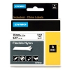 Dymo S0718120 / 18489 IND Rhino tape flexibel nylon zwart op wit 19 mm