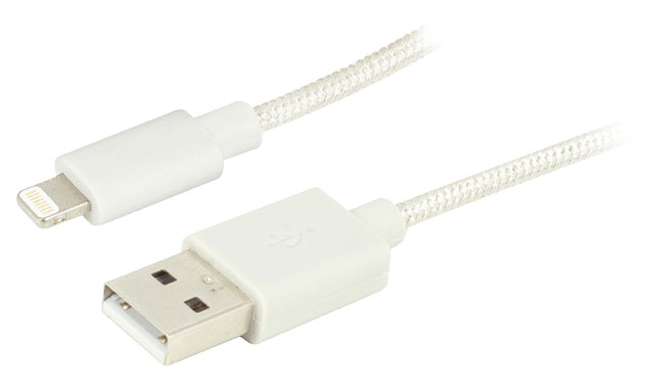 Ewent Lightning USB kabel voor smartphone en tablet 1m