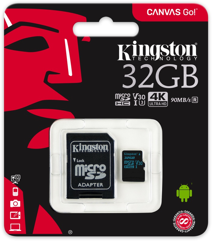 Kingston Canvas go 32GB microSDHC