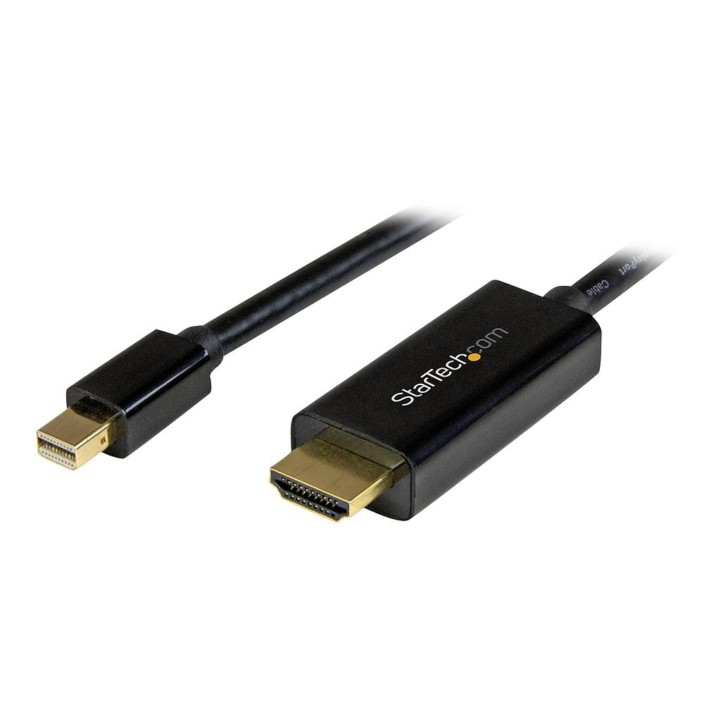 StarTech.com Mini DisplayPort-naar-HDMI-converterkabel 2 m 4K - 2 m - Mini DisplayPort - HDMI Type A (Standaard) - Mannelijk
