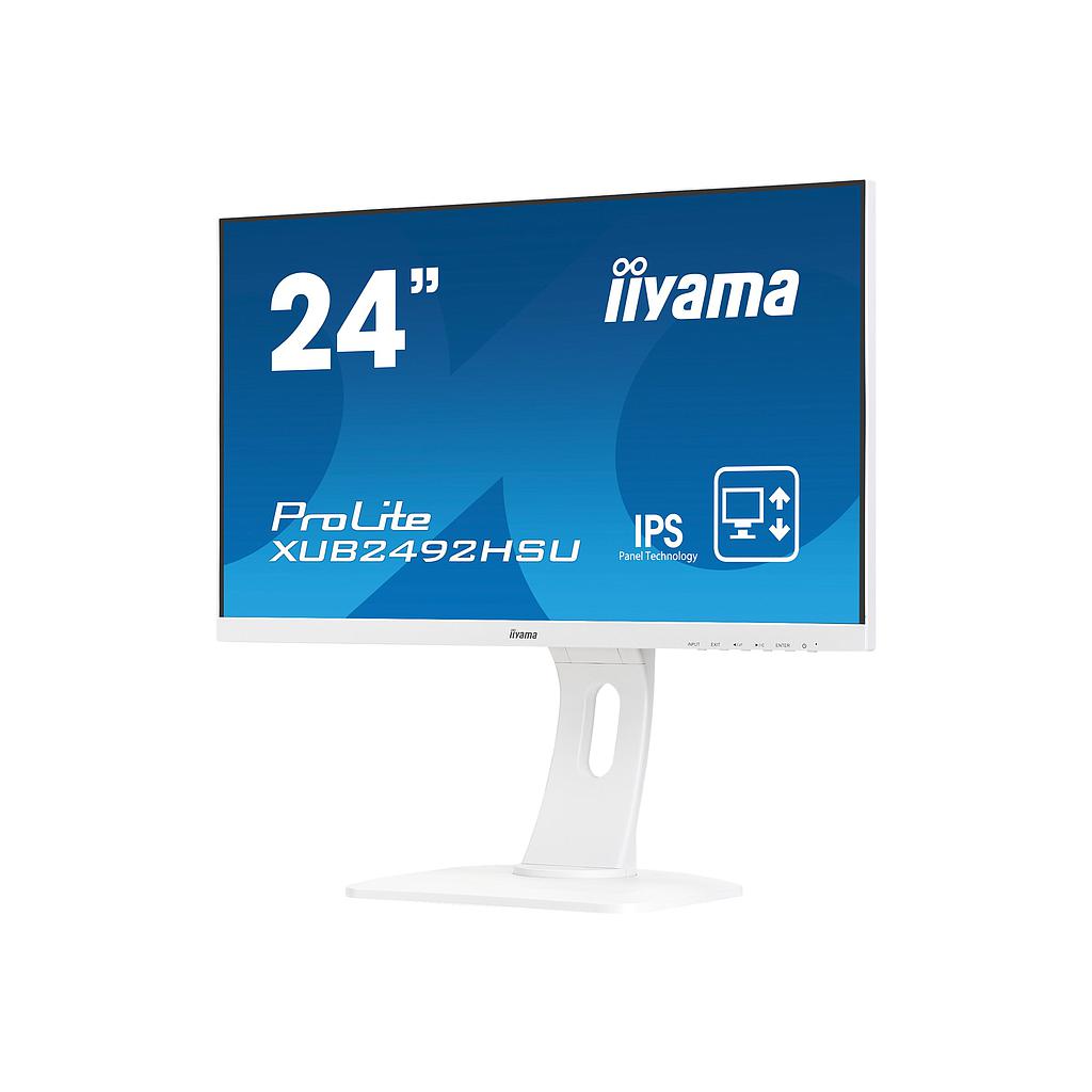 Iiyama ProLite XUB2492HSU-W1 - 60,5 cm (23.8") - 1920 x 1080 Pixels - Full HD - LED - 5 ms - Wit