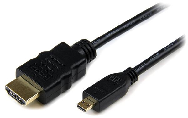 StarTech.com 2m High Speed HDMI Cable with Ethernet - HDMI to HDMI Micro - M/M - 1 x HDMI Male Digital Audio/Video