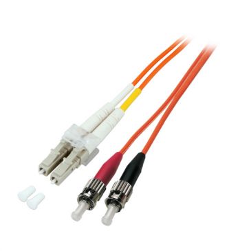 ACT 1m LSZH multimode 62.5/125 OM1 glasvezel patchkabel duplexmet LC en ST connectoren Fiber optic kabel - Oranje