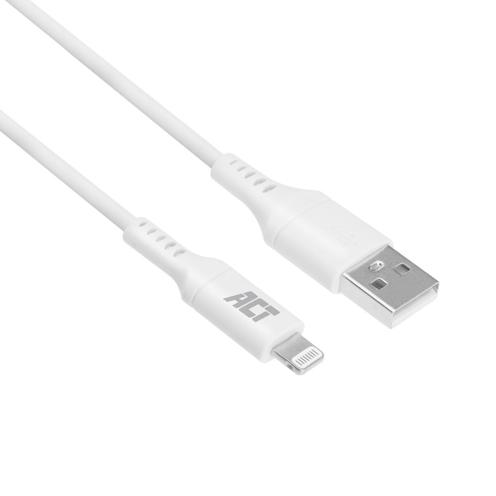 ACT USB-A naar Lightning laad- en datakabel 2 meter, MFI gecertificeerd