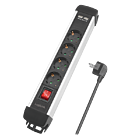 LogiLink 4-voudig 2x USB-A Zwart 1.5m kabel