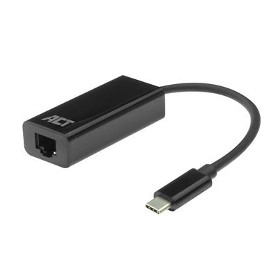 ACT USB-C Gigabit netwerkadapter, Zip Bag