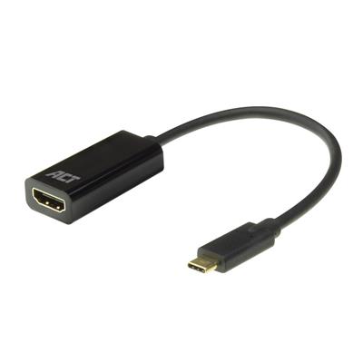 ACT USB-C naar HDMI female adapter, 4K @ 60Hz, Zip Bag