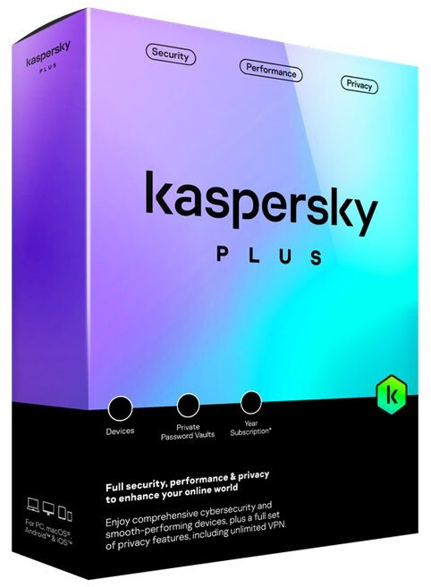 Kaspersky Plus (Internet Security) 3 apparaten 1 jaar ESD