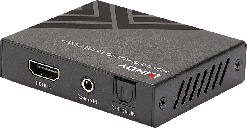 LINDY 38203 HDMI-audio-Embedder, 18 Gbit/s, 4K 60 Hz