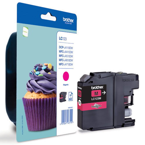 Brother Ink Cartridge LC-123M Magenta 600 pages