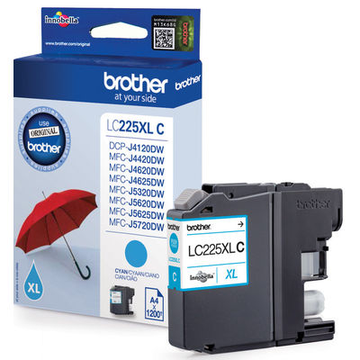 Brother Ink Cartridge LC-225XLC Cyaan 1200 pages