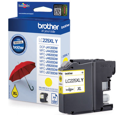 Brother Ink Cartridge LC-225XLY Yellow 1200 pages