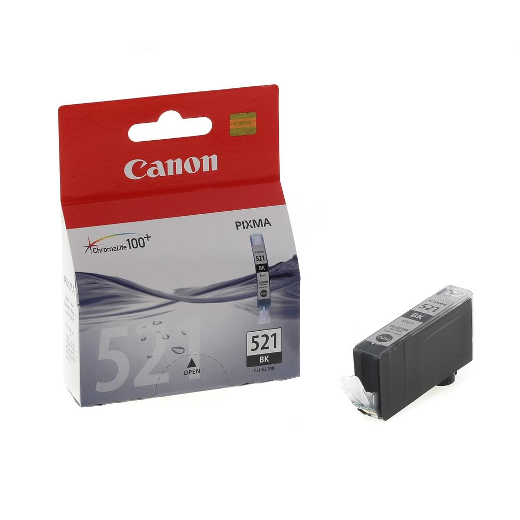 Canon CLI-521BK Ink Cartridge - Black - Inkjet - 350 Page