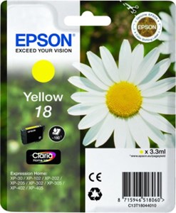 Epson Claria 18 Inkt Cartridge - Geel - 1 Pack