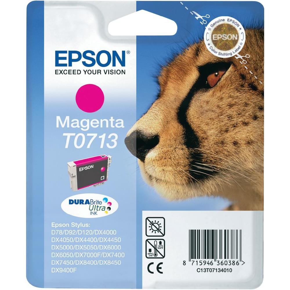 Epson DURABrite Ultra T0713 Ink Cartridge - Magenta - Inkjet - 1 Pack