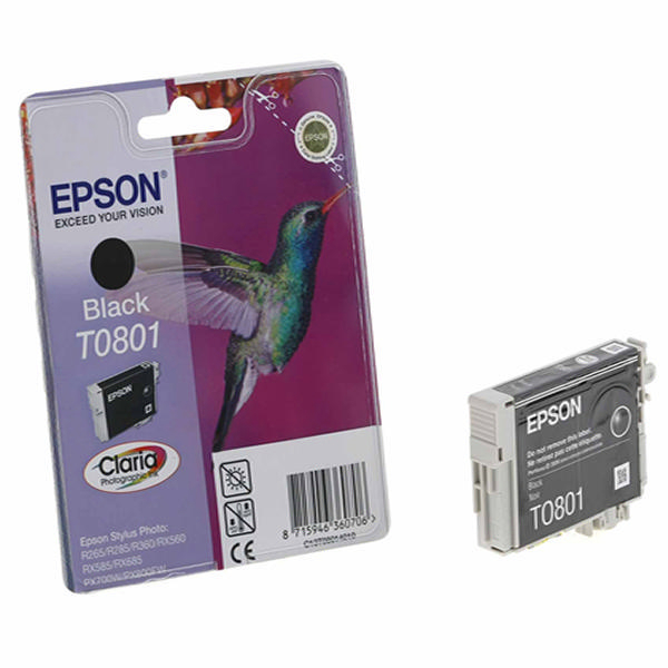 Epson Stylus cartridge T0801 zwart