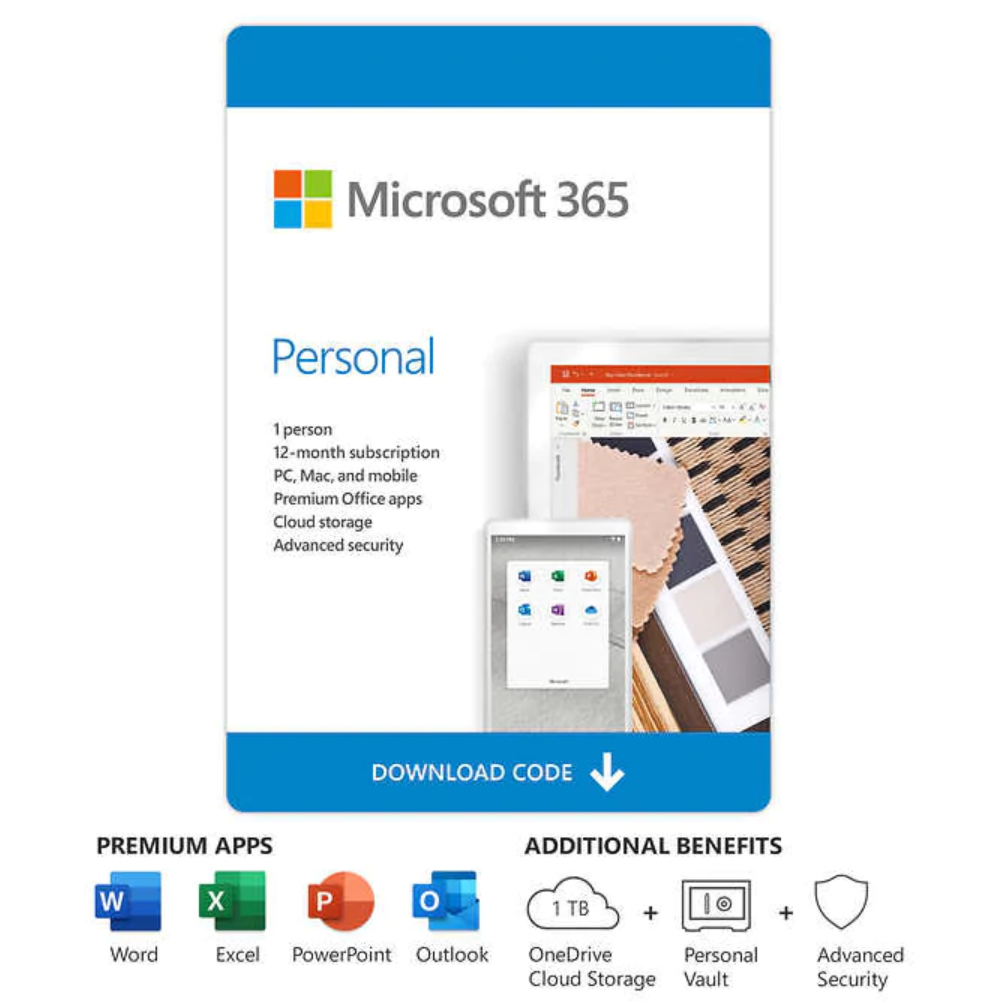 Microsoft 365 Personal 1 gebruiker 1 jaar ESD