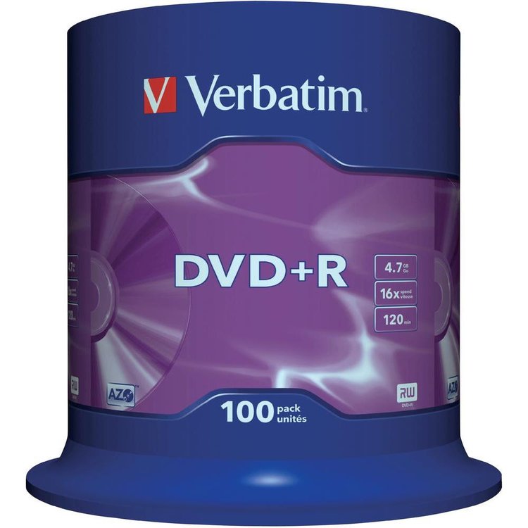 Verbatim DVD+R spindle 100st AZO 4.7GB 16x