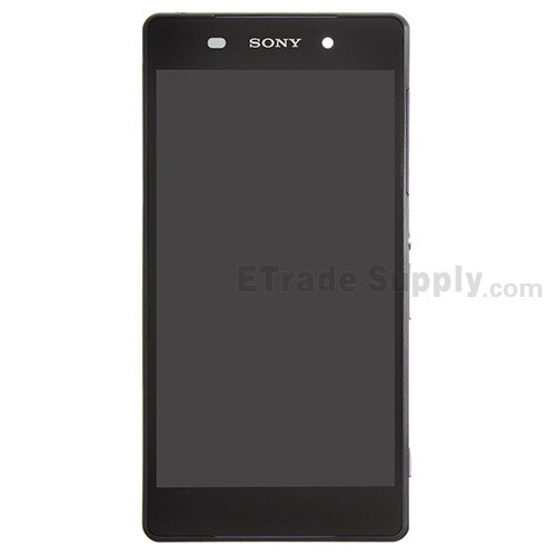 Xperia Z2 LCD and Digitizer with Front Housing Black 