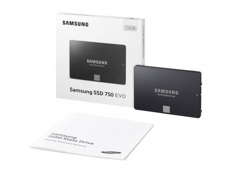 SAMSUNG 750 EVO 250GB SSD 2.5inch SATA Retail Sata 6 Gb/s - 540 Mbps lezen - 520 Mbps schrijven