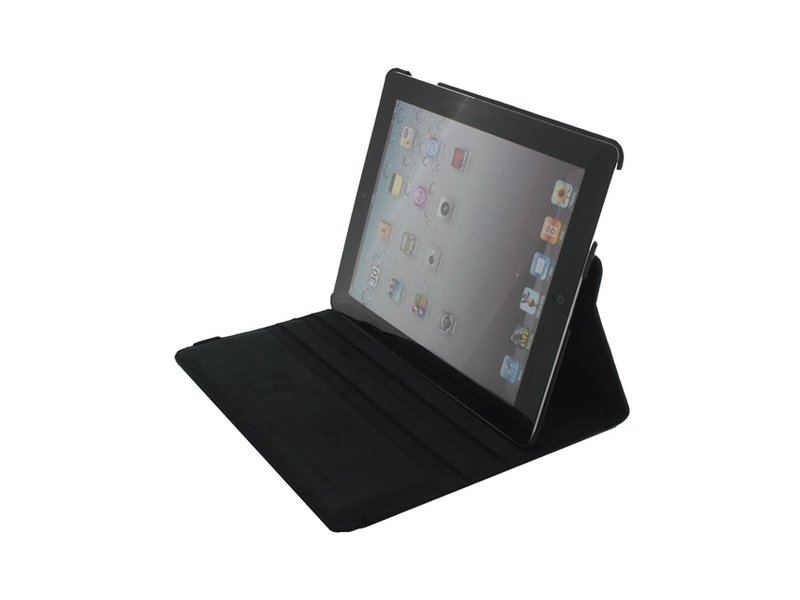 Xccess Rotating Leather Stand Case Apple iPad 2/3/4 Black