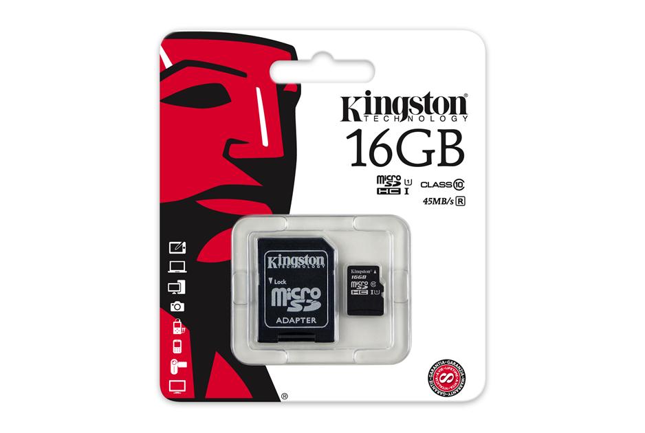Kingston microSDXC 16GB Class 10 + SD-Adapter